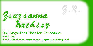 zsuzsanna mathisz business card
